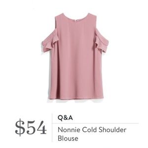 Q&A Nonnie Cold Shoulder Blouse Size XL